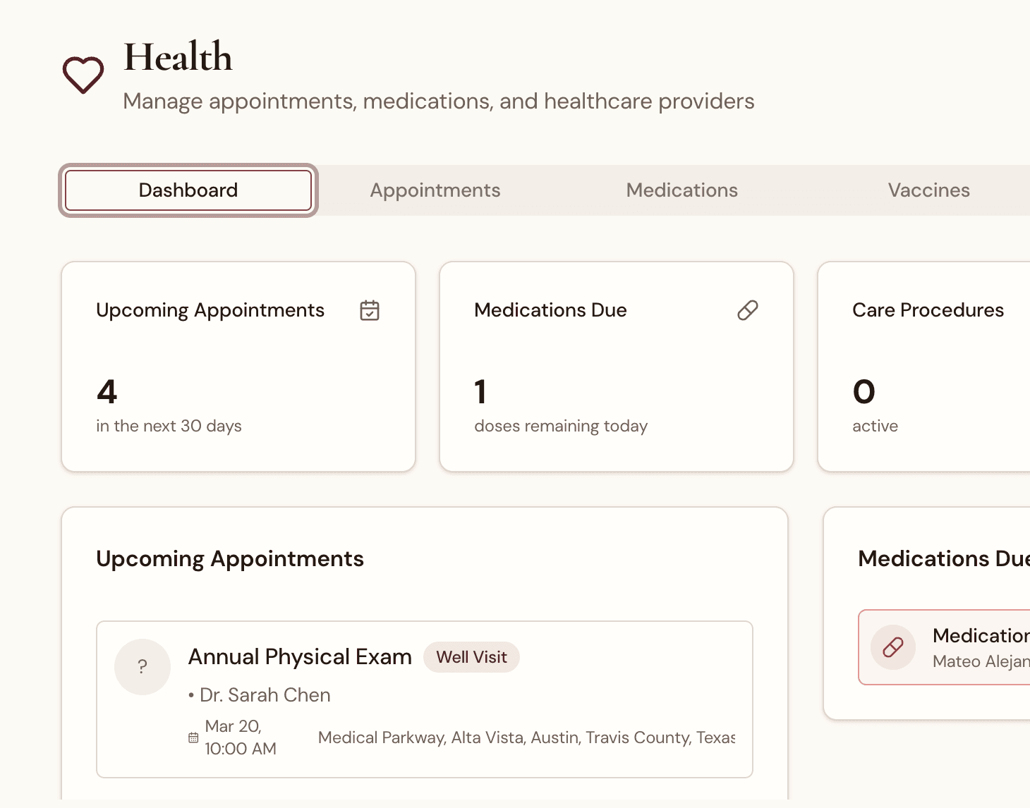 Care Procedures screenshot