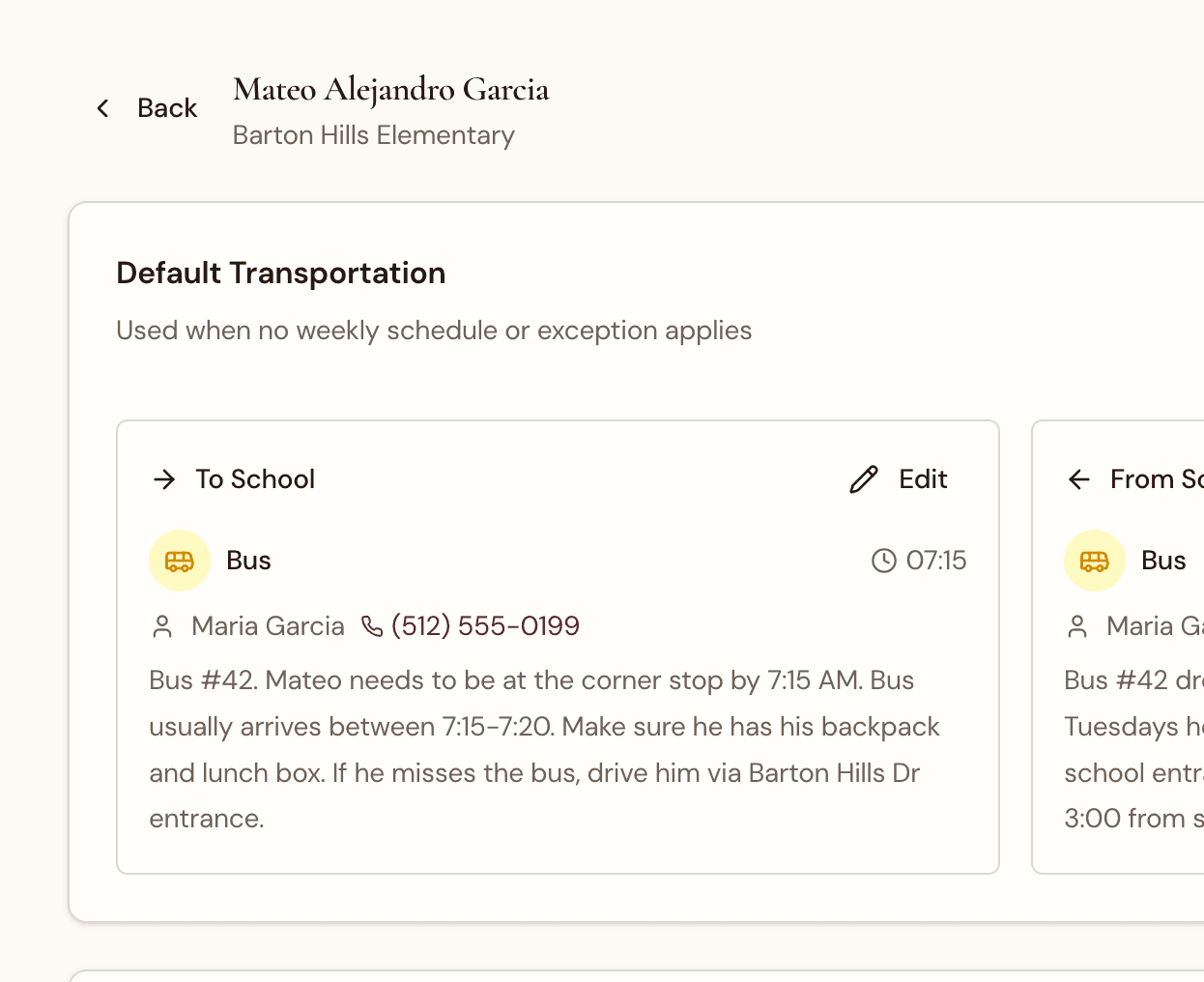 Transportation screenshot